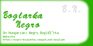 boglarka negro business card